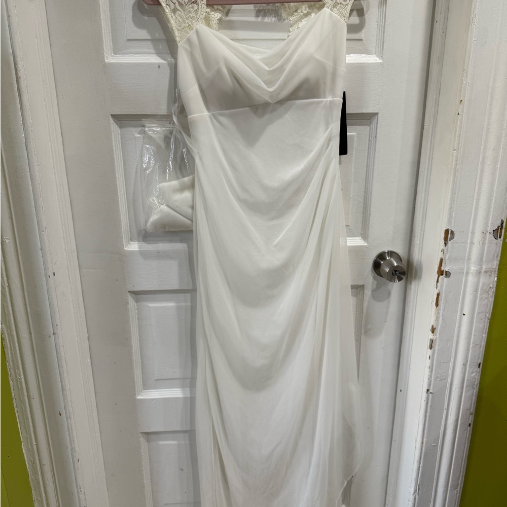 Elegant White Lace Gown